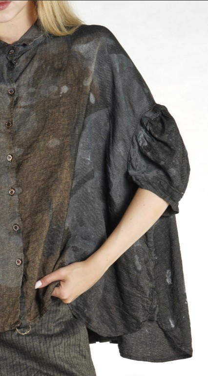 Rundholz Dip Bluse – Bild 2